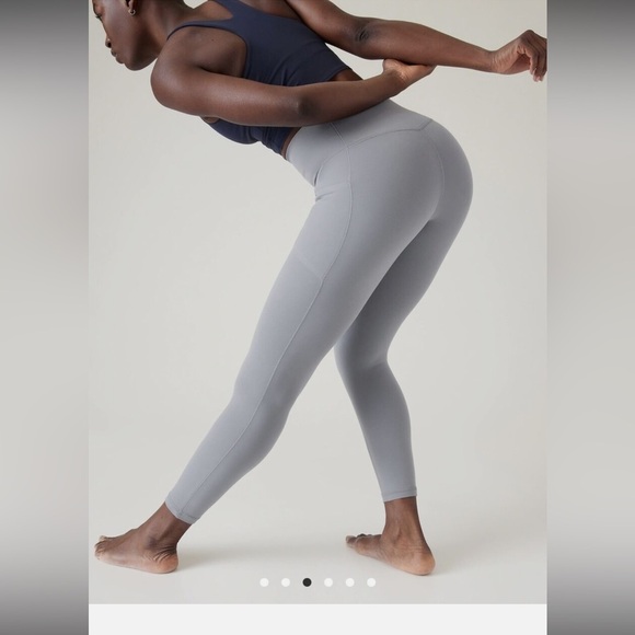 Athleta Salutation Stash 7/8 Tight in Coastline Blue Size Medium Tall MT M/T - Picture 3 of 14